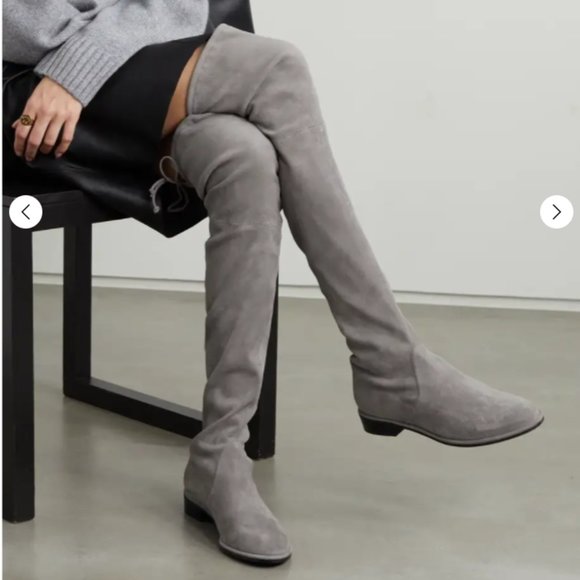 Stuart Weitzman Lowland Over the Knee boot in Gray - Picture 2 of 3